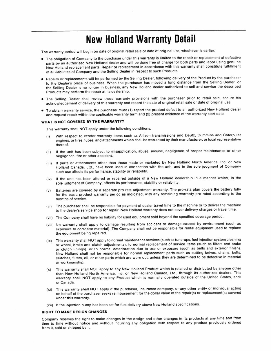 New Holland 9282, 9482, 9682, 9882 Operators Manual preview img 4