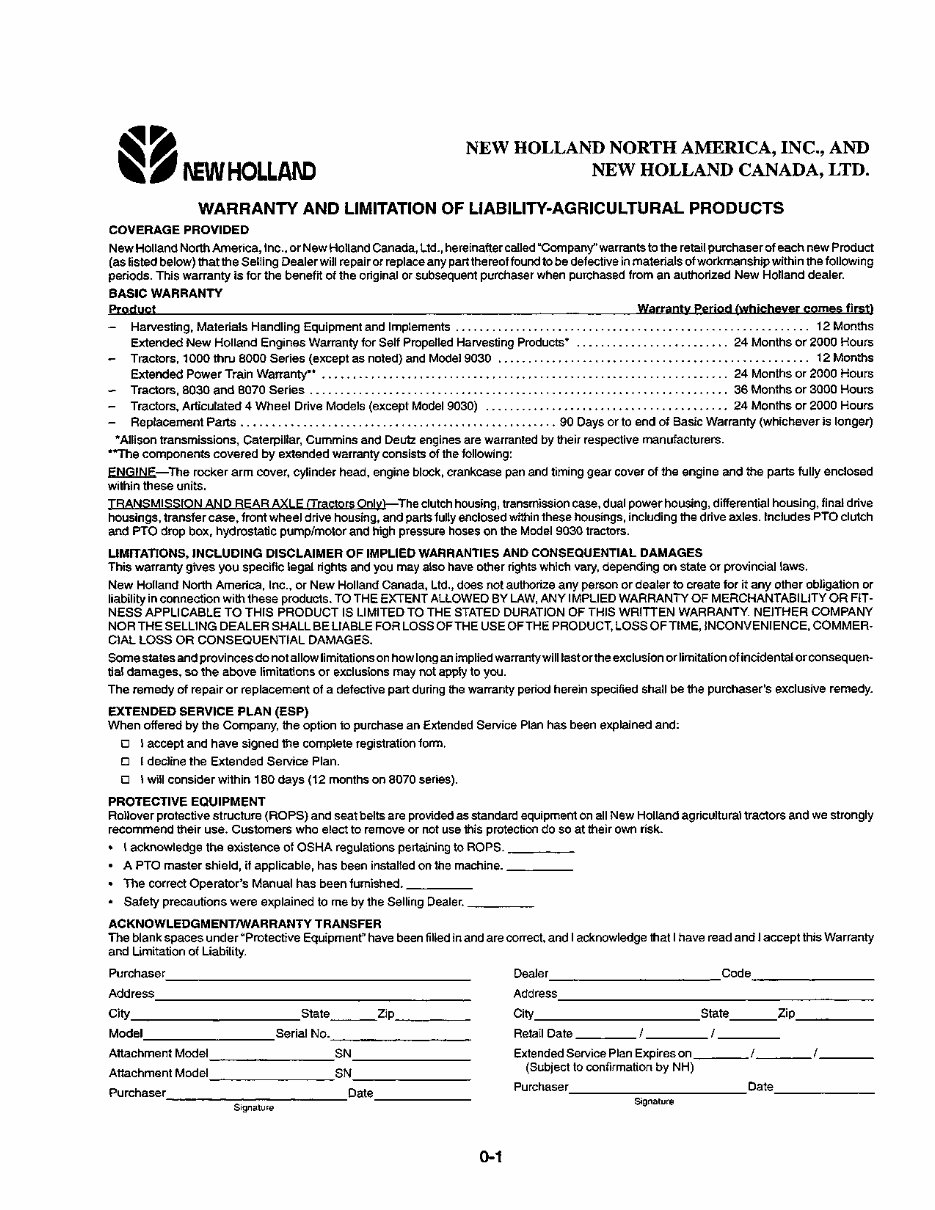 New Holland 4835/5635/6635/7635 Tractors Owners Manual preview img 3