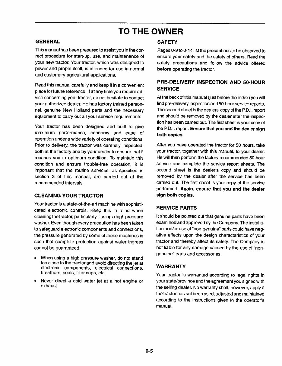 New Holland 4835/5635/6635/7635 Tractors Owners Manual preview img 7