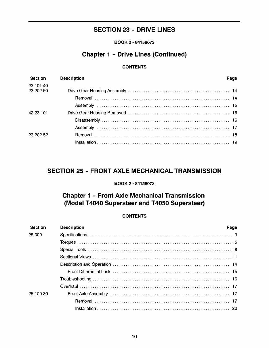New Holland T4020/T4030/T4040/T4050 Deluxe/Supersteer Tractors Service & Repair Manual preview img 10
