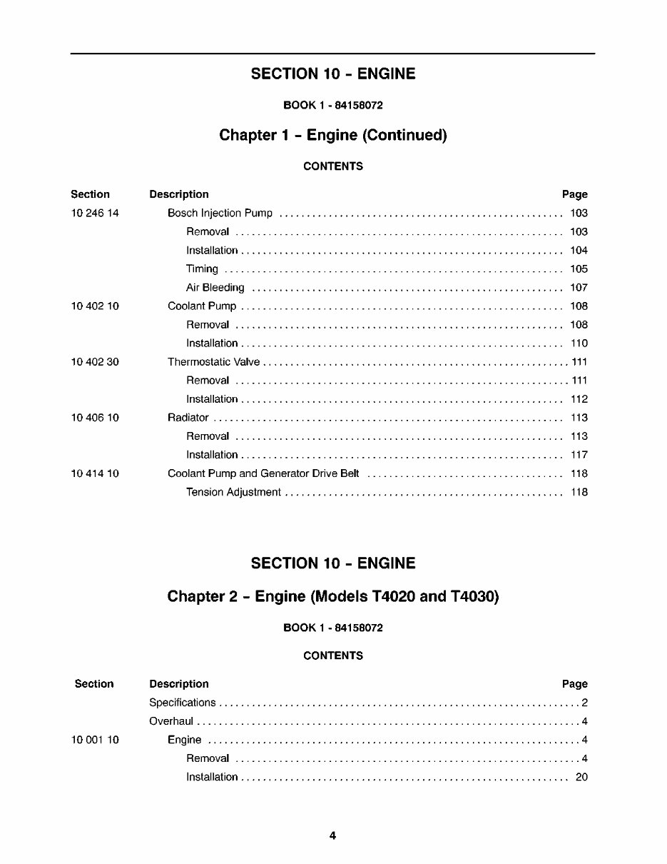 New Holland T4020/T4030/T4040/T4050 Deluxe/Supersteer Tractors Service & Repair Manual preview img 4