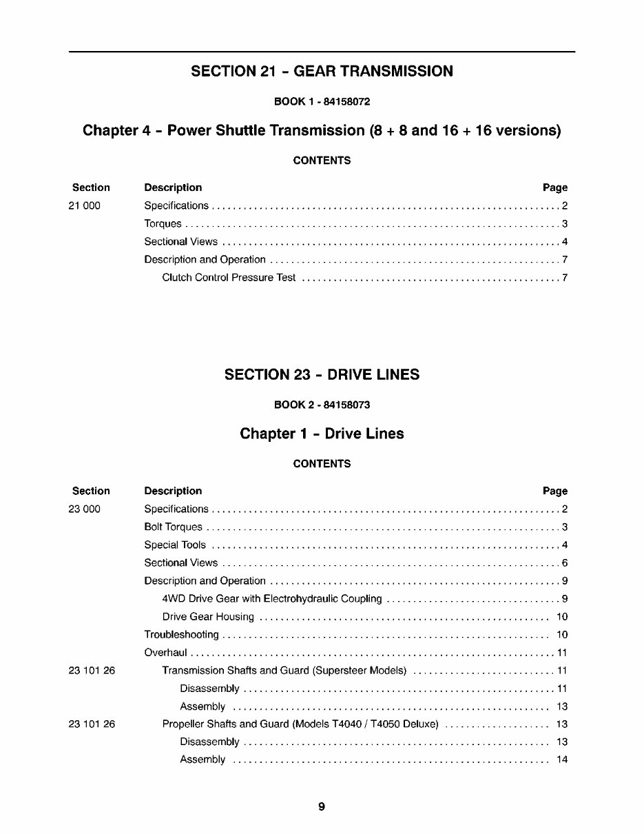 New Holland T4020/T4030/T4040/T4050 Deluxe/Supersteer Tractors Service & Repair Manual preview img 9
