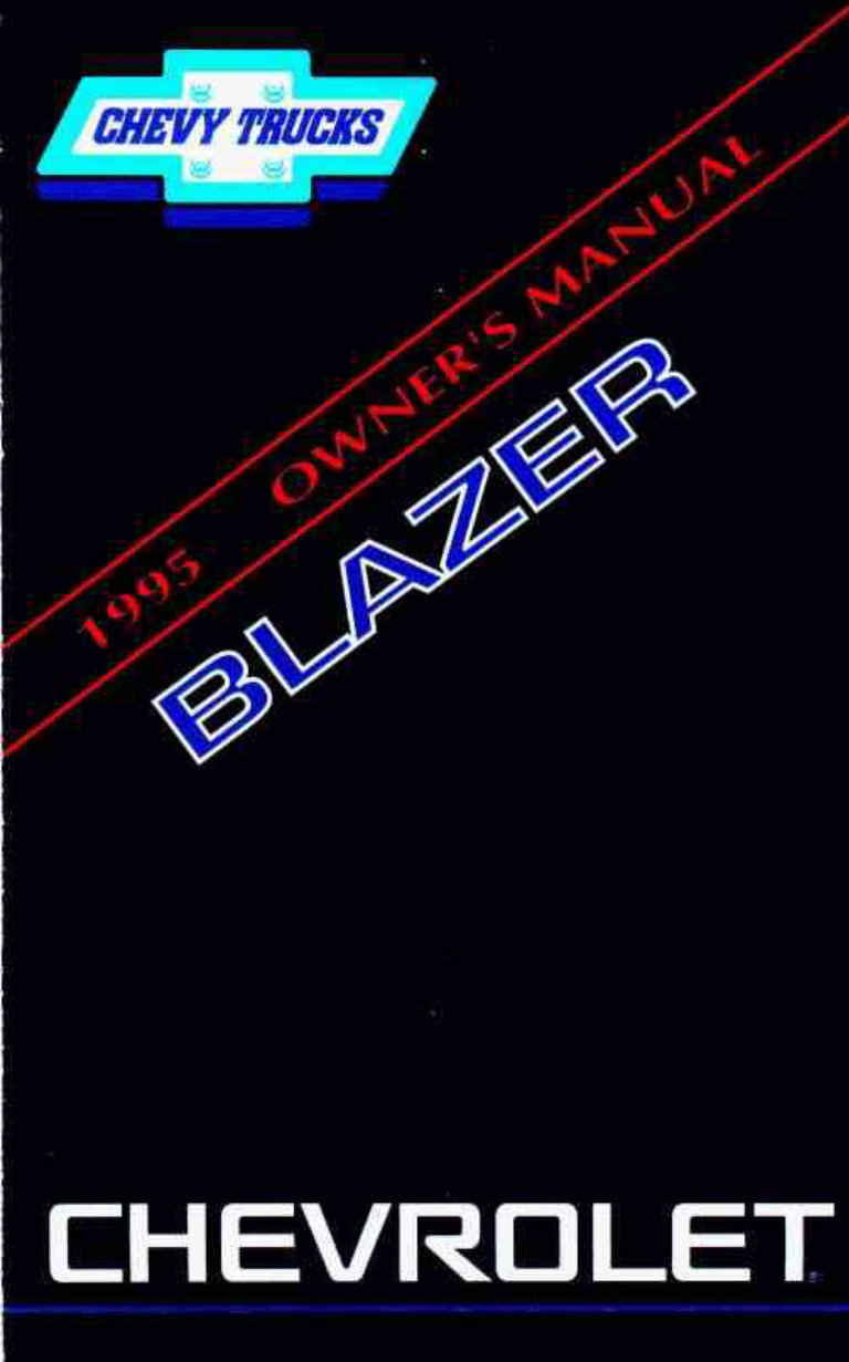 1995 CHEVROLET BLAZER Owners Manual preview img 1