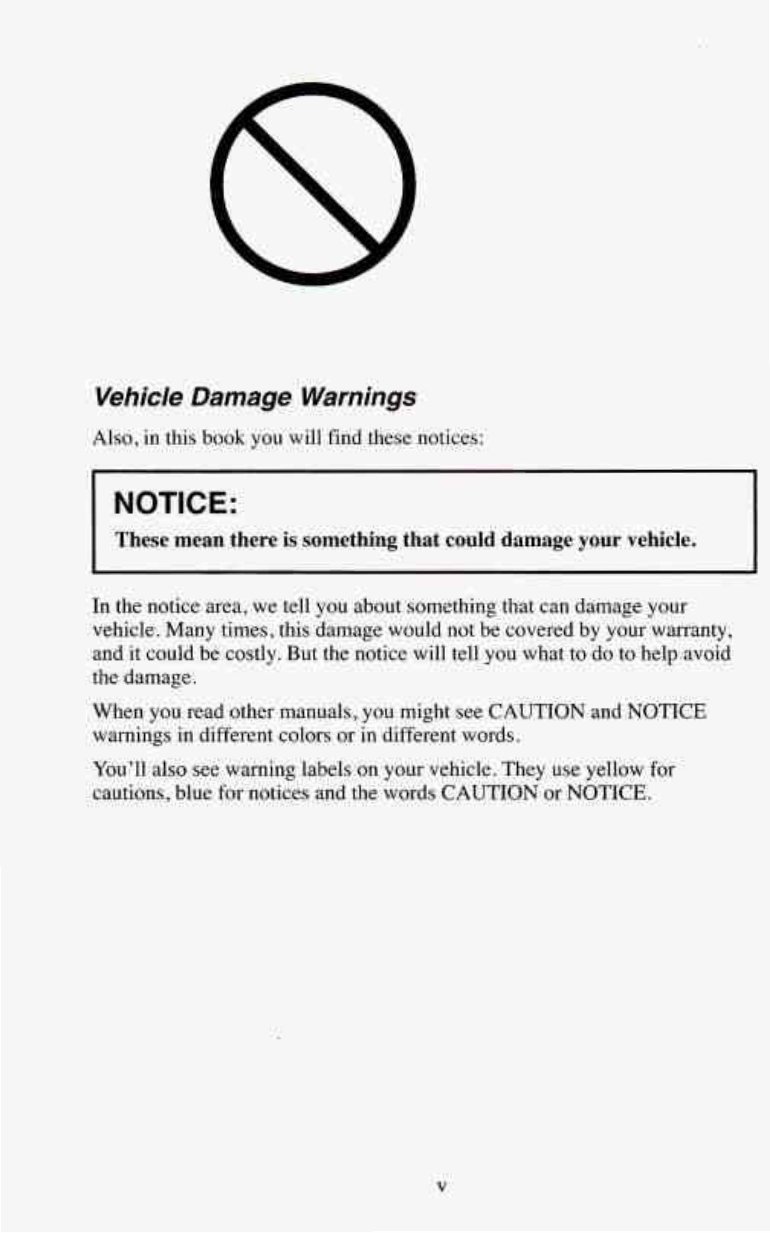 1995 CHEVROLET BLAZER Owners Manual preview img 7