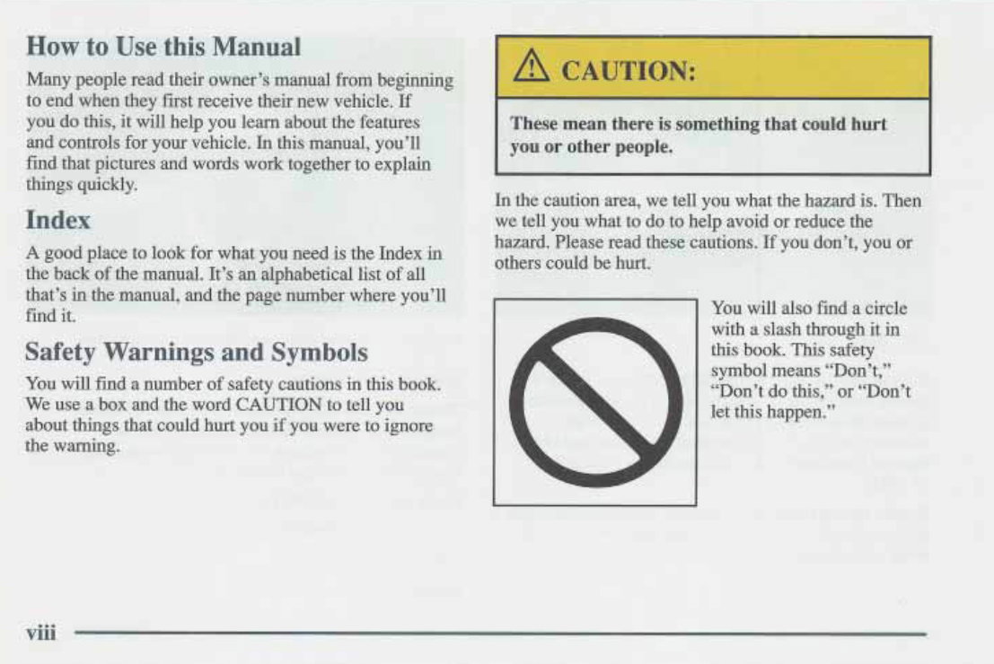 1997 BUICK Riviera Owners Manual preview img 9