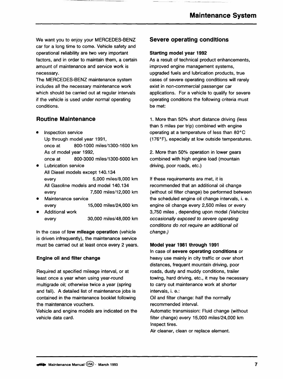 1981-1993 Mercedes-Benz Series 107, 123, 124, 126 Manual preview img 7