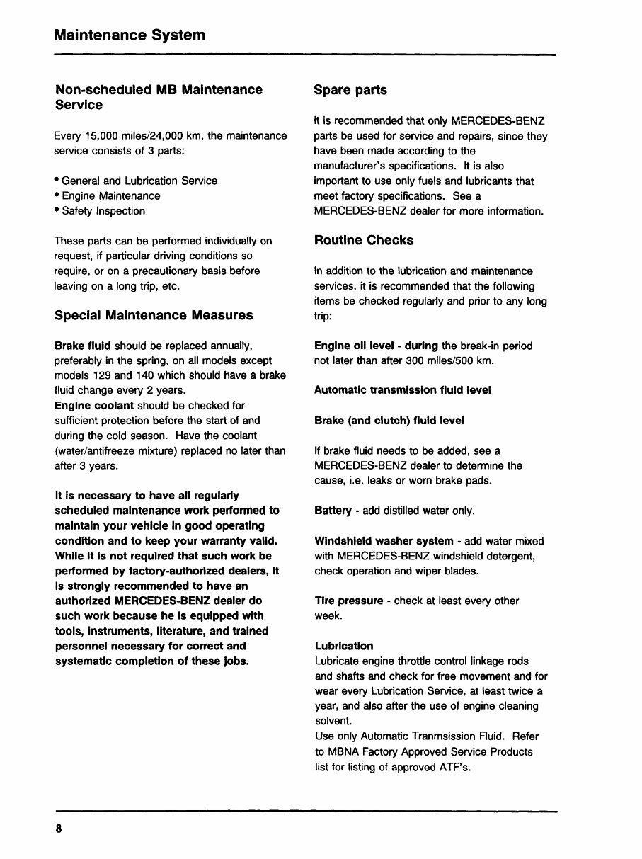 1981-1993 Mercedes-Benz Series 107, 123, 124, 126 Manual preview img 8