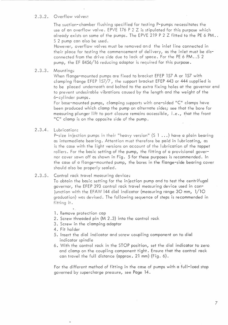 Bosch Type P Testing Fuel Pump Testing manual preview img 7