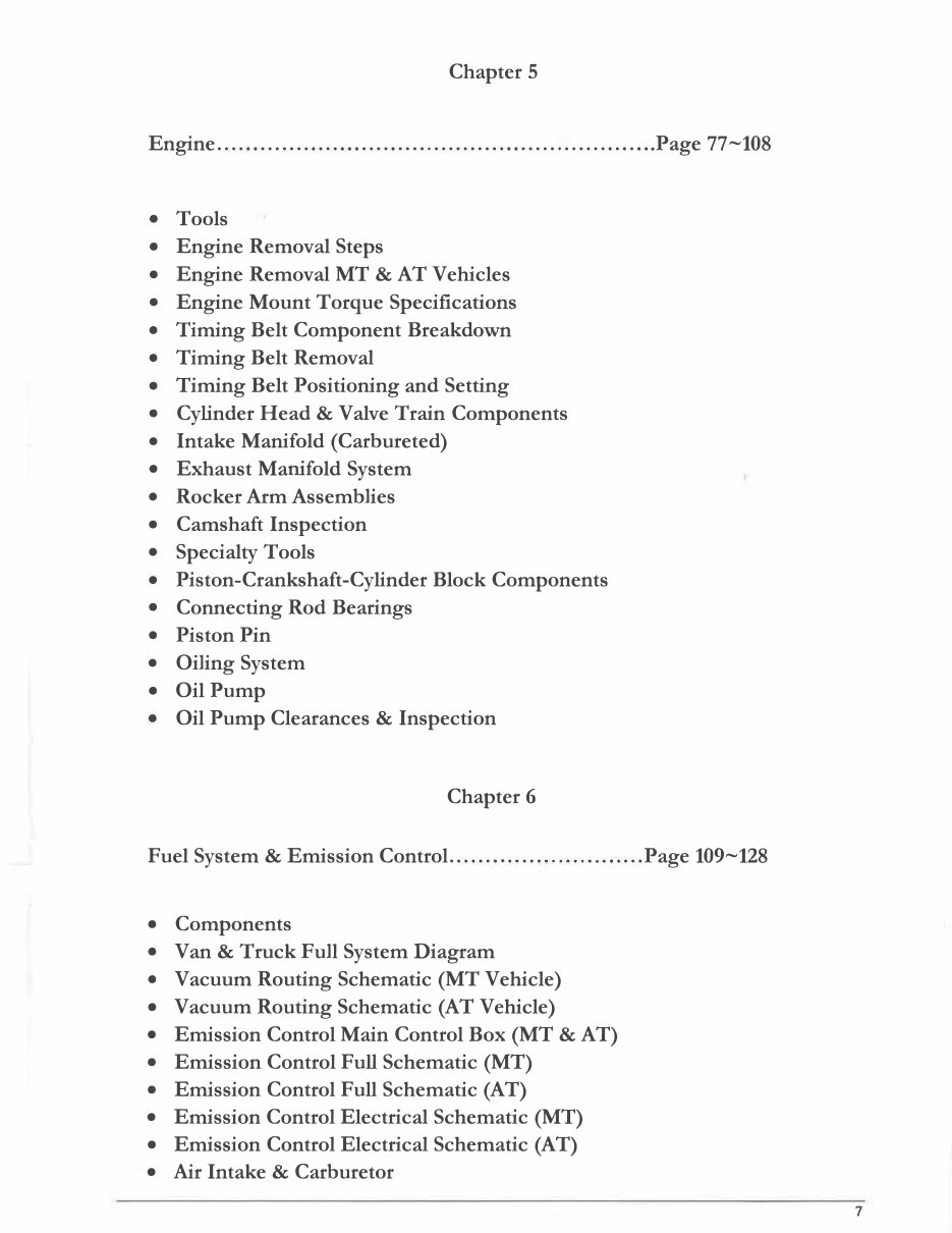 1992 Honda Acty 2WD/4WD OEM Service & Repair Manual preview img 8