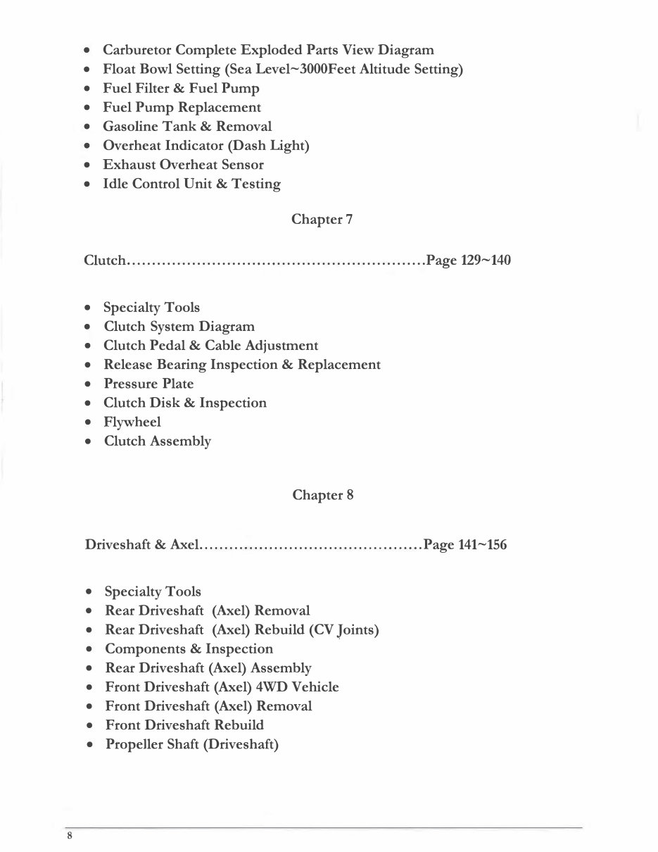 1992 Honda Acty 2WD/4WD OEM Service & Repair Manual preview img 9