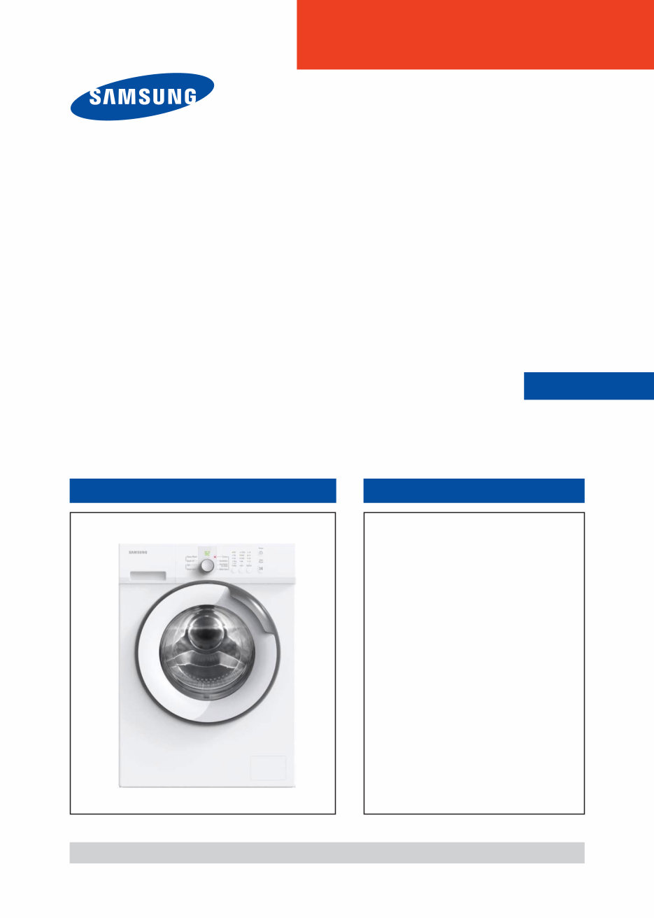 Samsung WF8600NHW Washing Machine Service & Repair Manual preview img 1