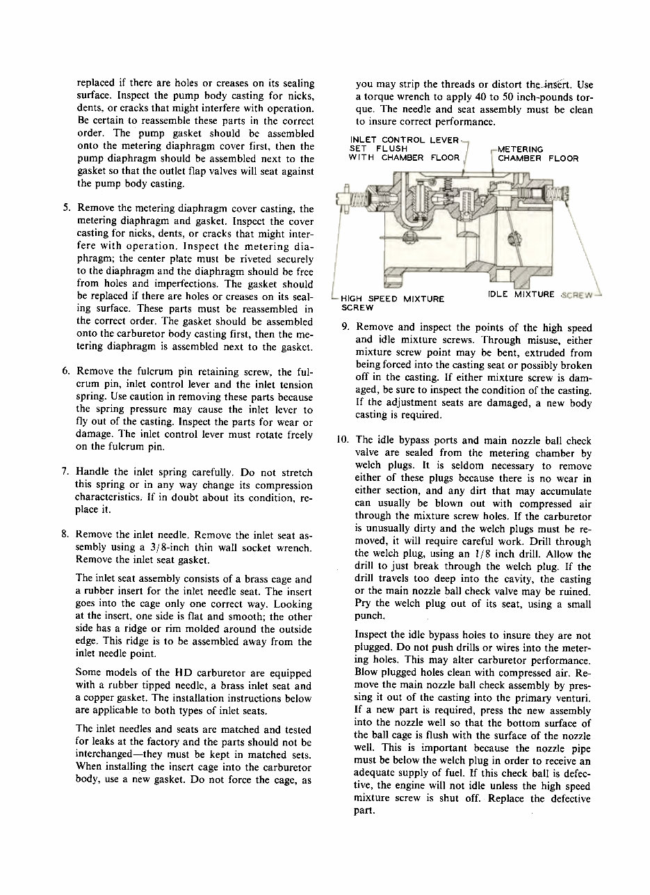 Tillotson HD Series Carburetor Repair Service Manual - preview img 9