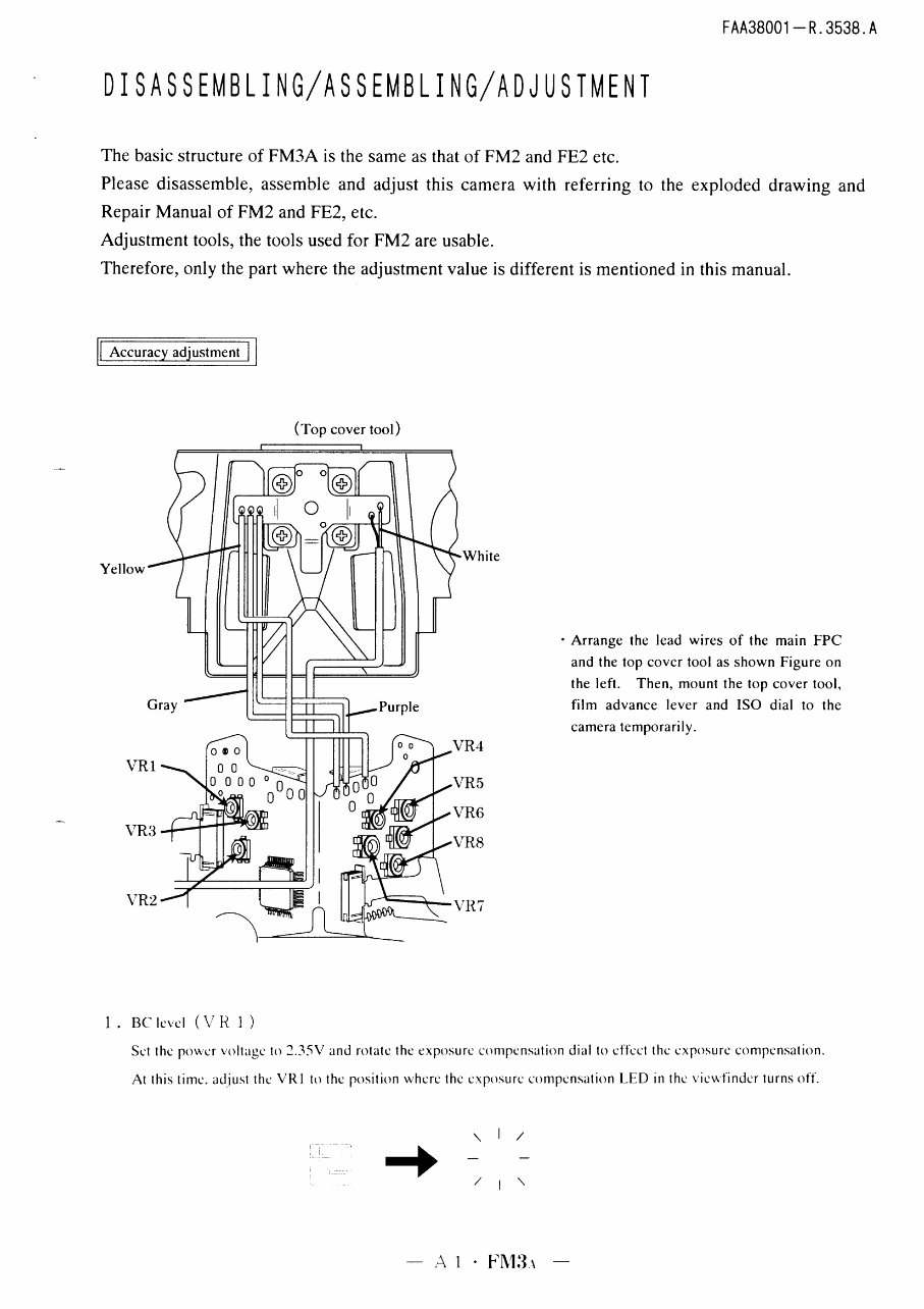 Nikon FM3A Repair Manual & Parts List preview img 3