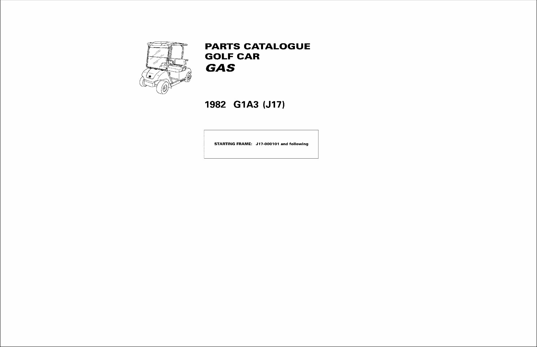 YAMAHA G1 A3 GOLF CART Replacement Parts Manual preview img 1