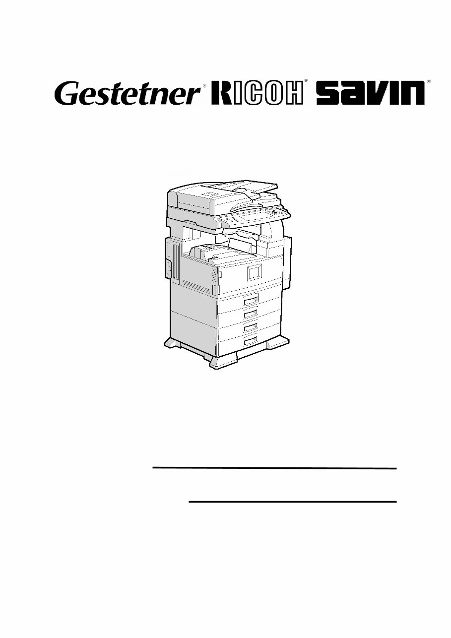 Savin 2535/2545/2535P/2545P Copiers (B003/B004/B006/B007) OEM Service & Repair Manual preview img 1