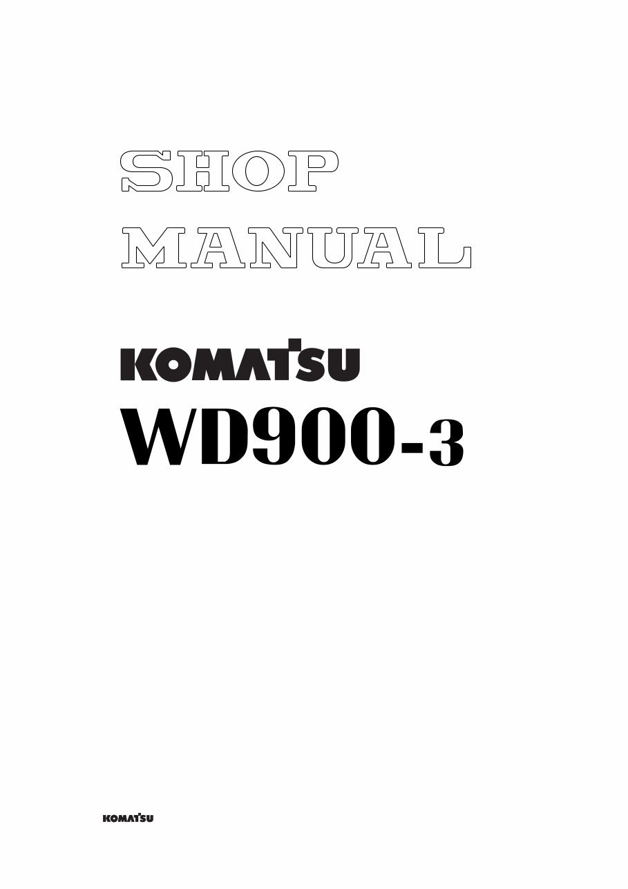  Komatsu WD900-3 WD 900 Wheel Dozer Service Repair shop Manual preview img 1