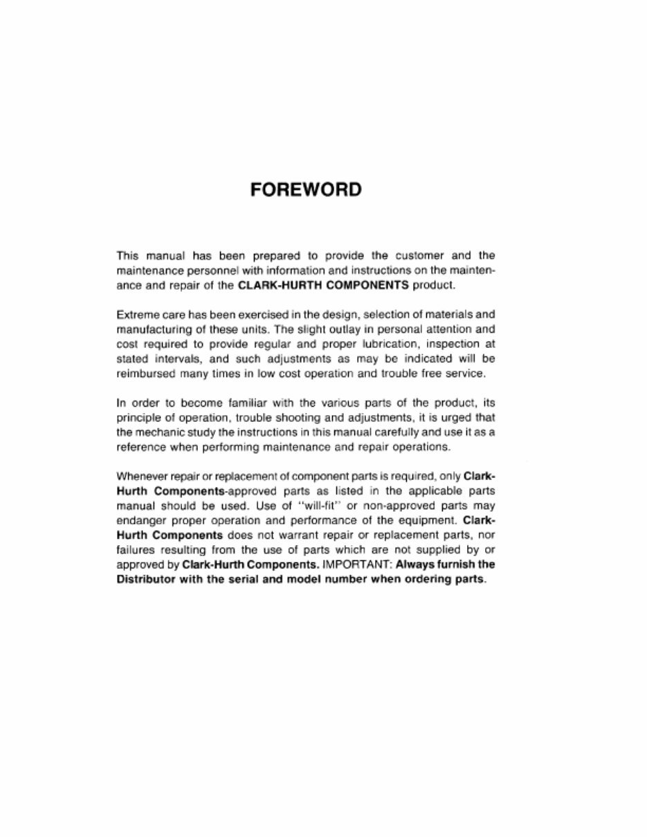CLARK 18000 3 6 SPEED Service Workshop Manual preview img 3