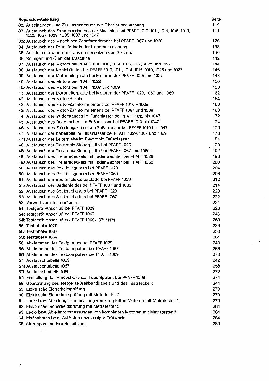 Pfaff 1025, 1027, 1029, 1035, 1037, 1047 Service Manual preview img 5