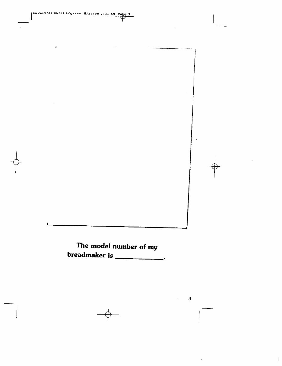 Regal Breadmaker Parts Model K6731 Instruction Manual Recipes K 6731 preview img 3