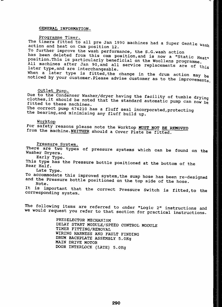 Service Manual HOOVER A8532-8598 CONDENSER WASHER DRYER preview img 6