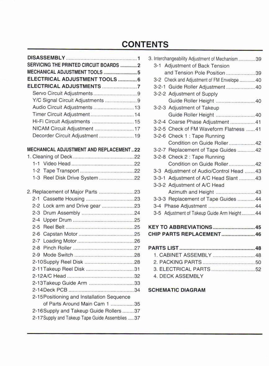 MITSUBISHI HS-M55 B VIDEO CASSETTE RECORDER Repair Manual preview img 2