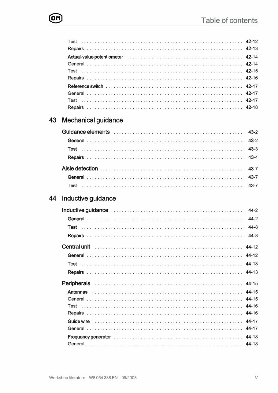 OM Series XNA XNAac Generation 1.2 80V Forklift Truck Service Repair Workshop Manual preview img 7
