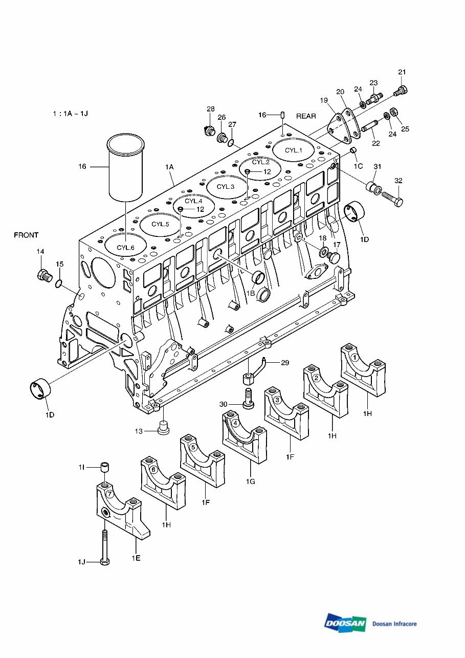 DAEWOO DOOSAN MEGA 300-V 300V Wheel Loader Service Parts Catalogue Manual (S/N 2001-) preview img 1