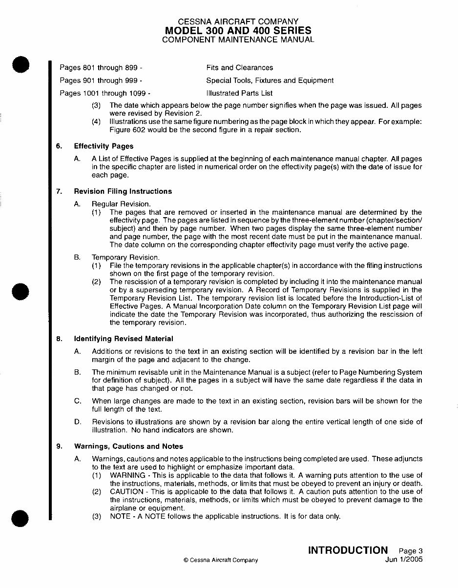 Cessna Component Maintenance Manual Model 300 400 preview img 9