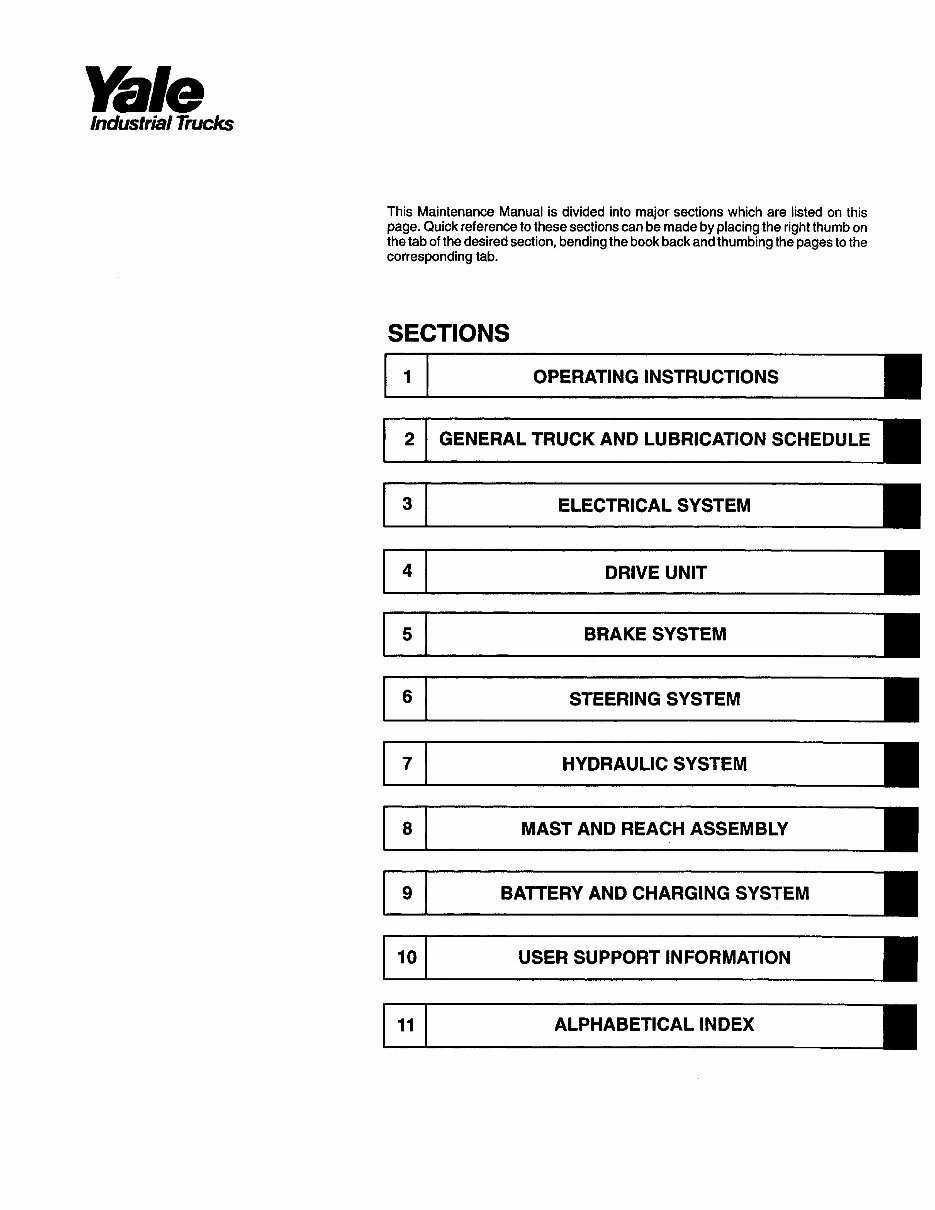 YALE (A815) NR035-040AC / NDR030AC / NR045AC Lift Truck Service Repair Manual preview img 3