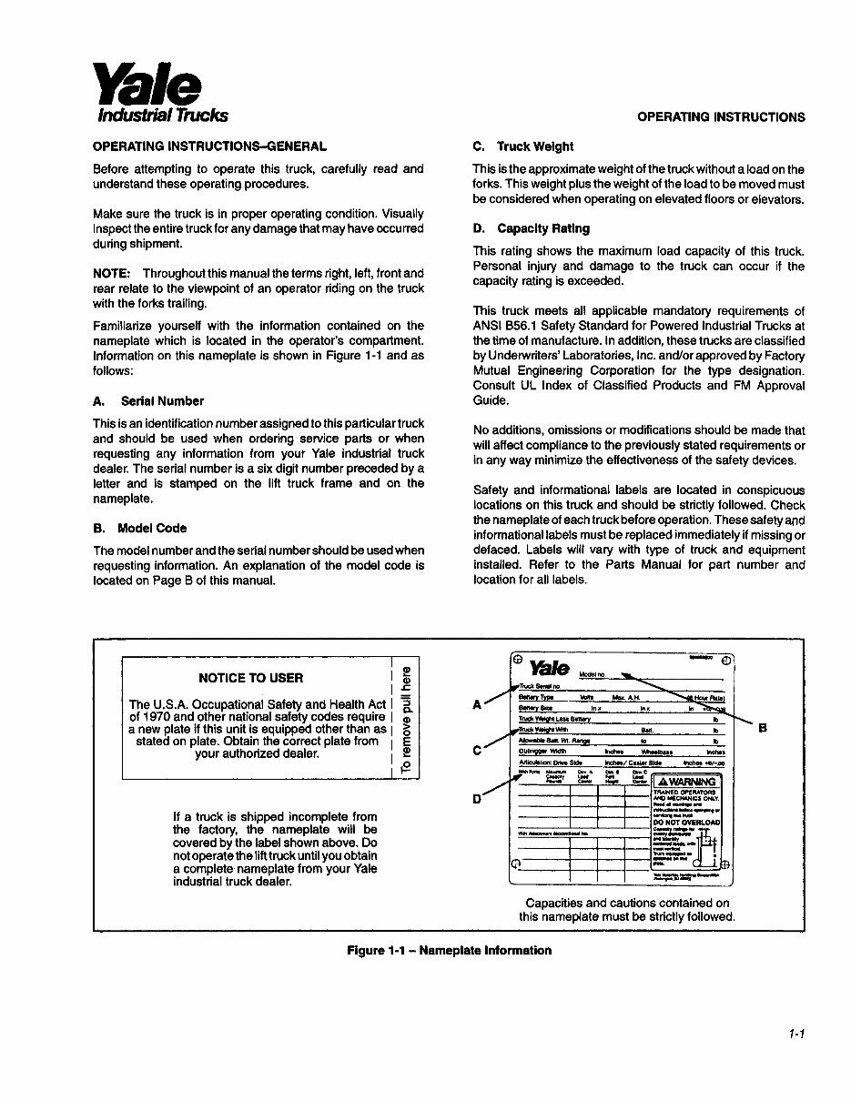 YALE (A815) NR035-040AC / NDR030AC / NR045AC Lift Truck Service Repair Manual preview img 6