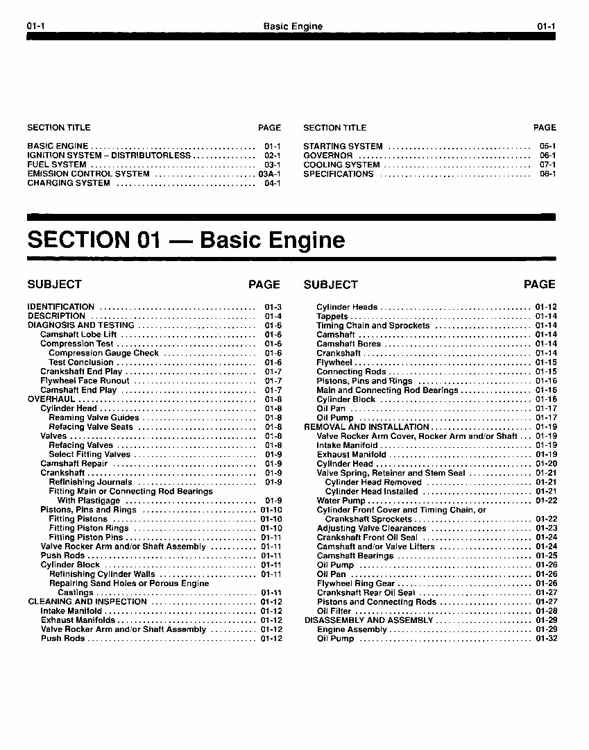 Ford VSG-411 and 413 service manual preview img 4