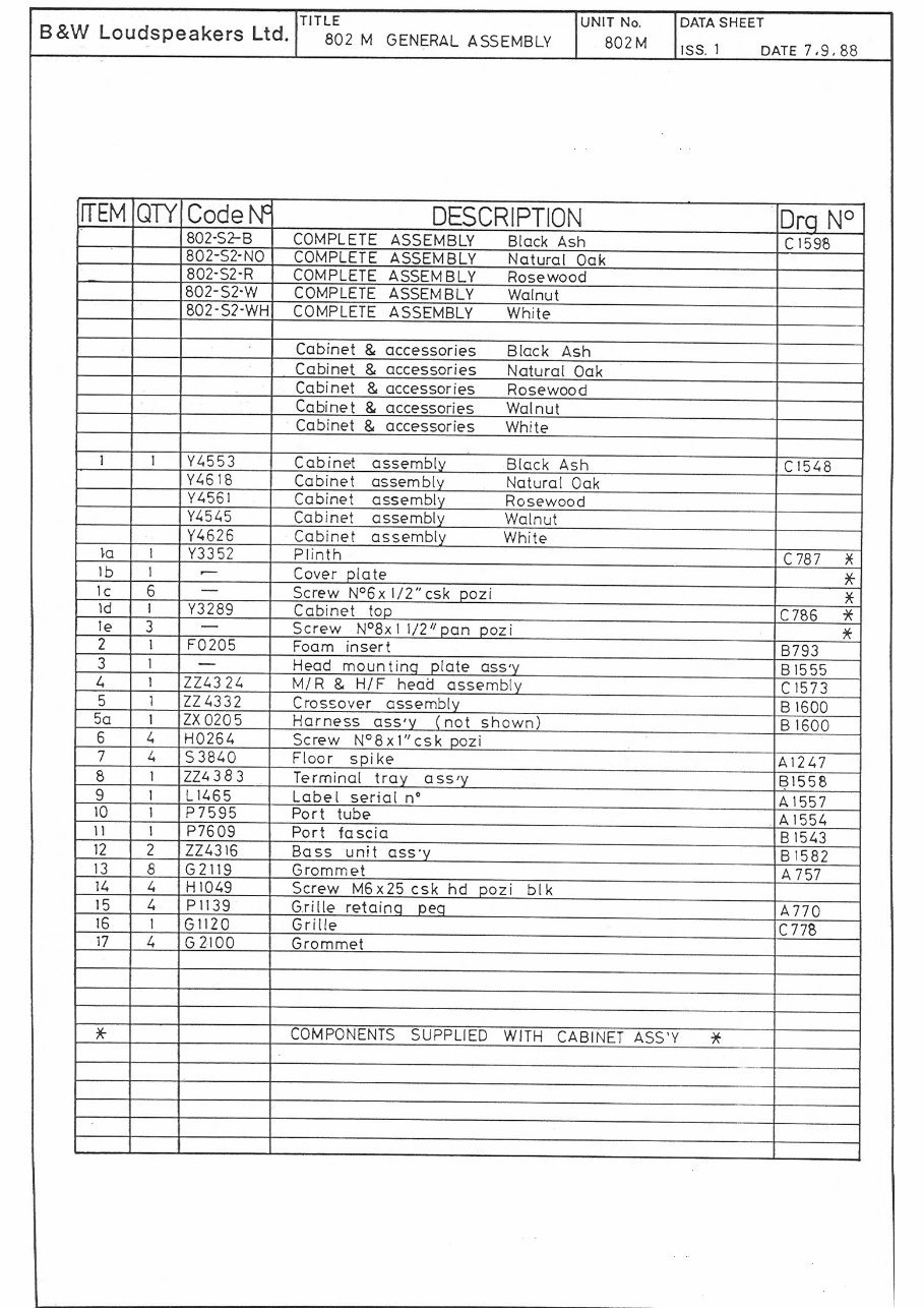 Bowers & Wilkins B&W-802-S2 , Matrix , Service Manual preview img 3