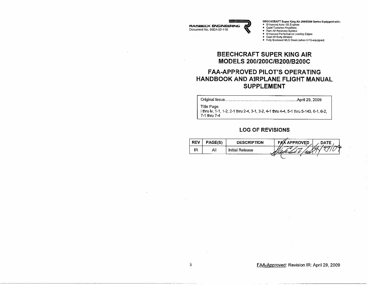 Beechcraft 200 King Air POH Pilots operating handbook preview img 3