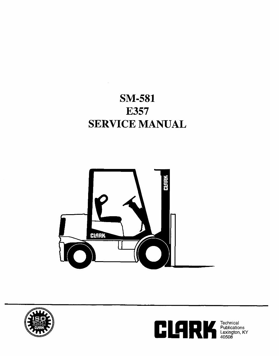 CLARK E357 Forklift Service Repair Manual preview img 1