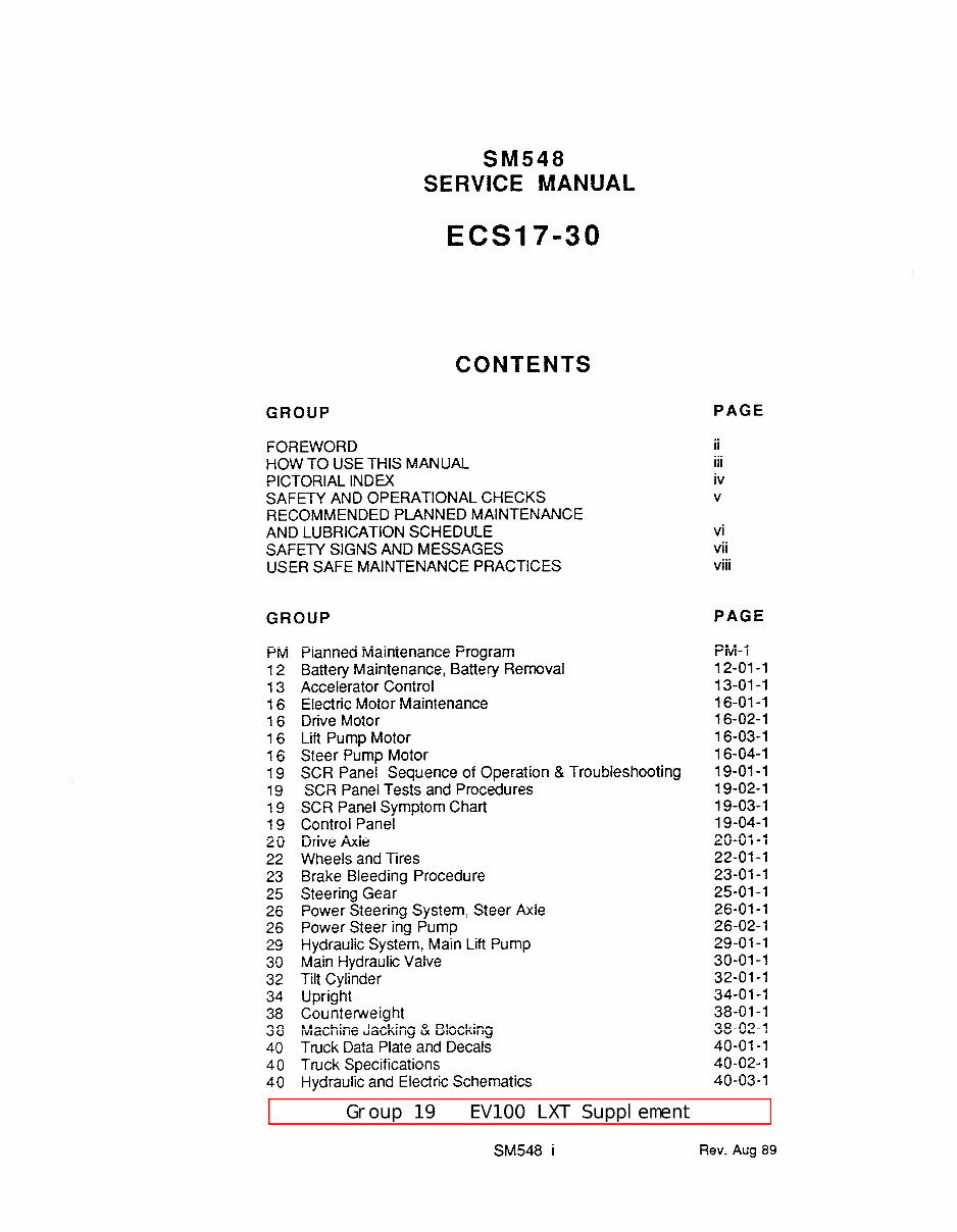 CLARK E357 Forklift Service Repair Manual preview img 2