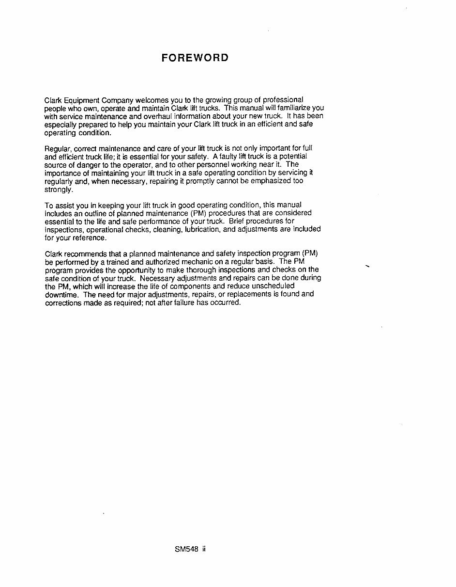 CLARK E357 Forklift Service Repair Manual preview img 3