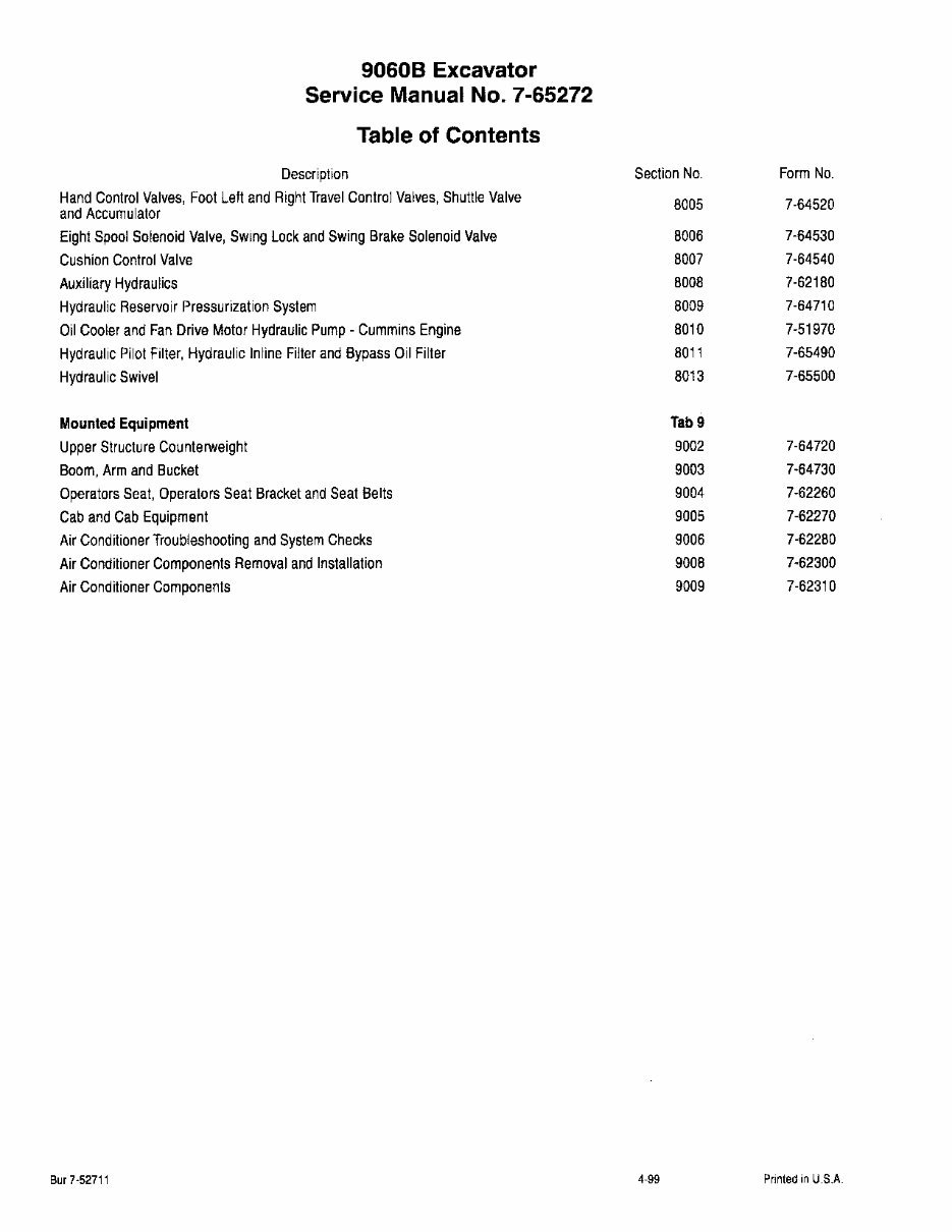 Case 9060B Service Manual preview img 2
