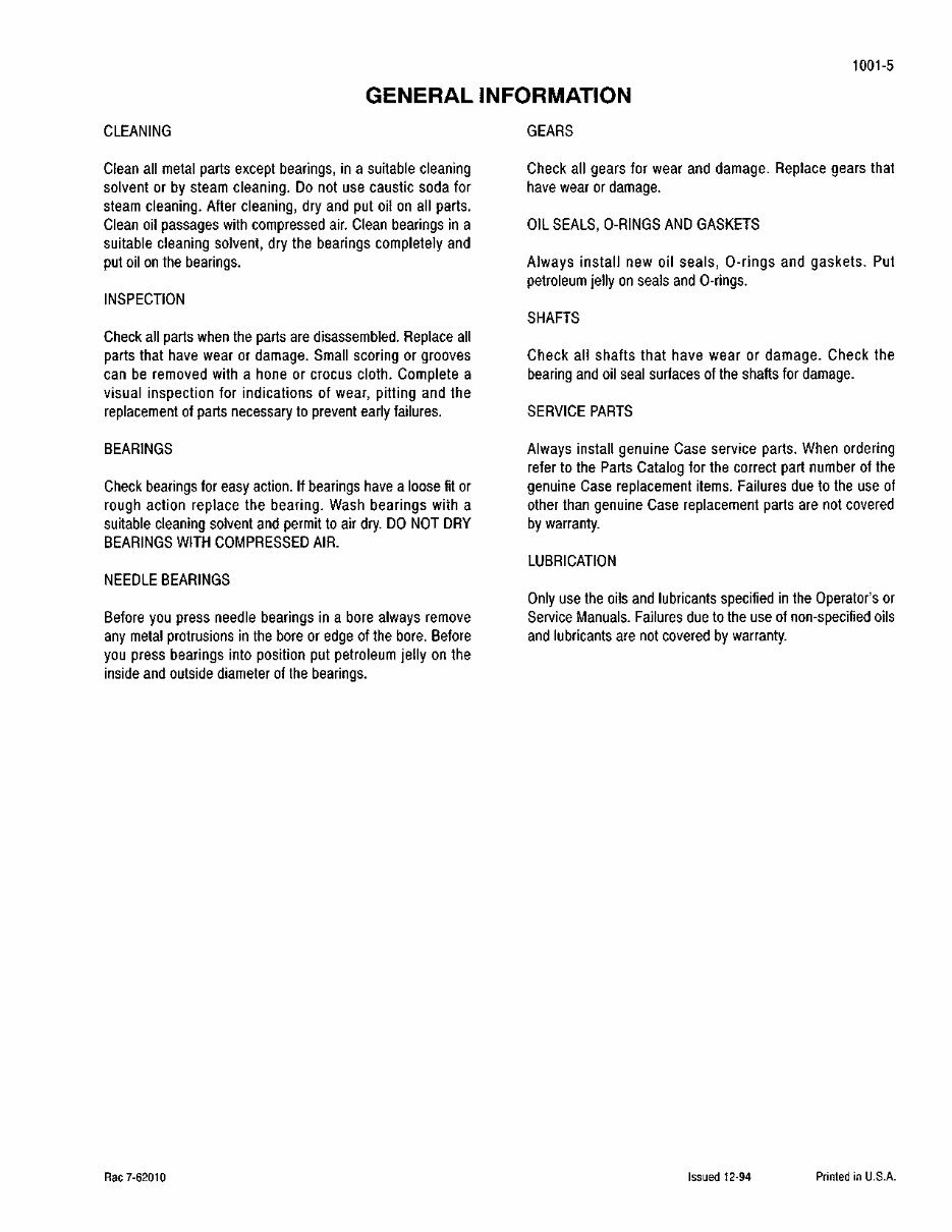 Case 9060B Service Manual preview img 9