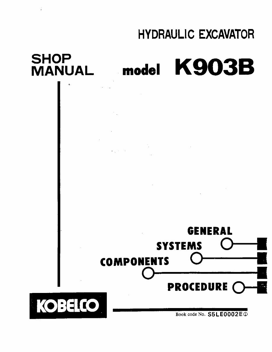 Kobelco K903 Service Manual preview img 2