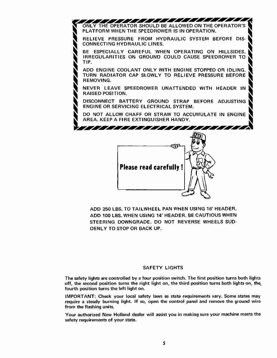 New Holland 907 Operators Manual preview img 7