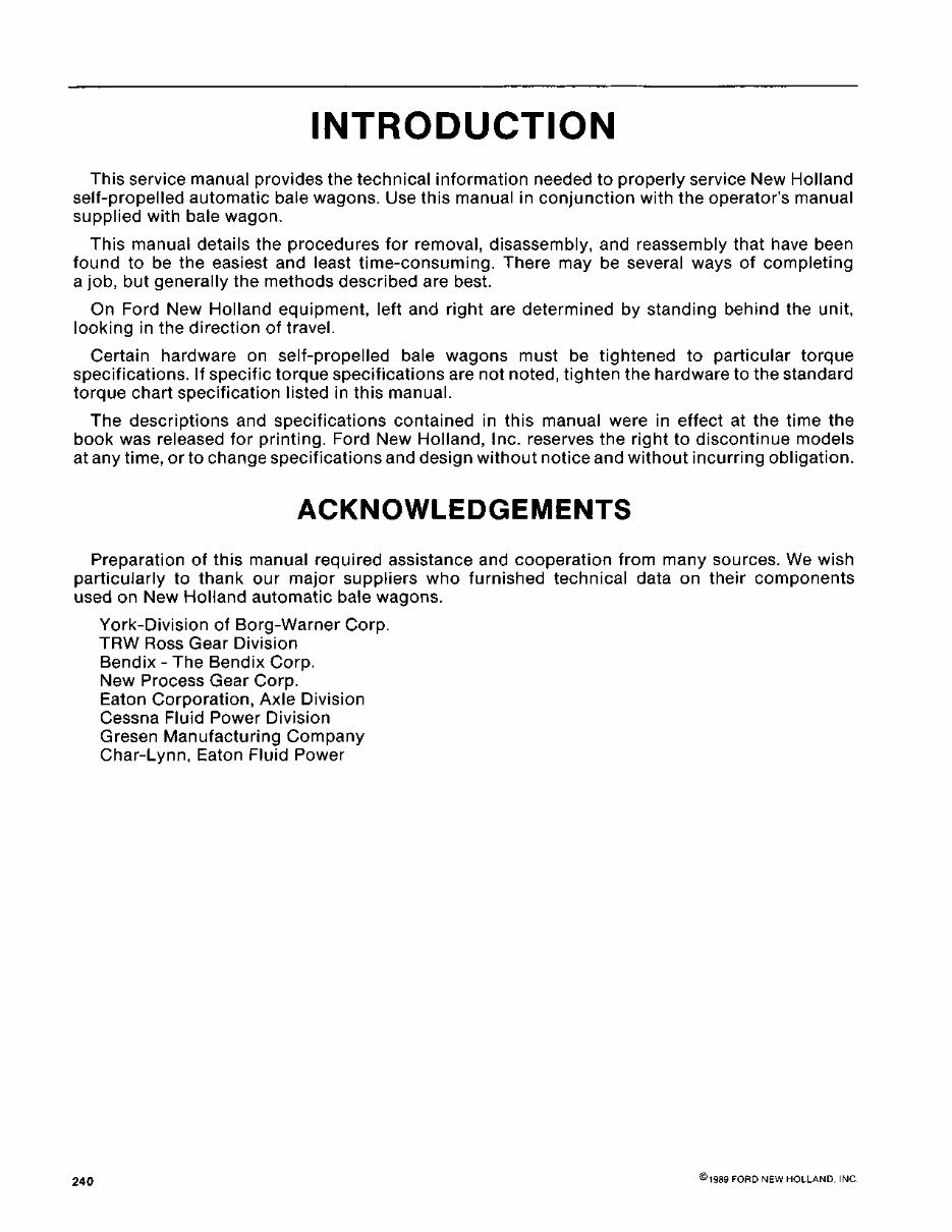 New Holland 1068/1069/1075/ Stackcruiser Self-Propelled Automatic Bale Wagon/8500 Round Bale Wagon OEM Service & Repair Manual preview img 2