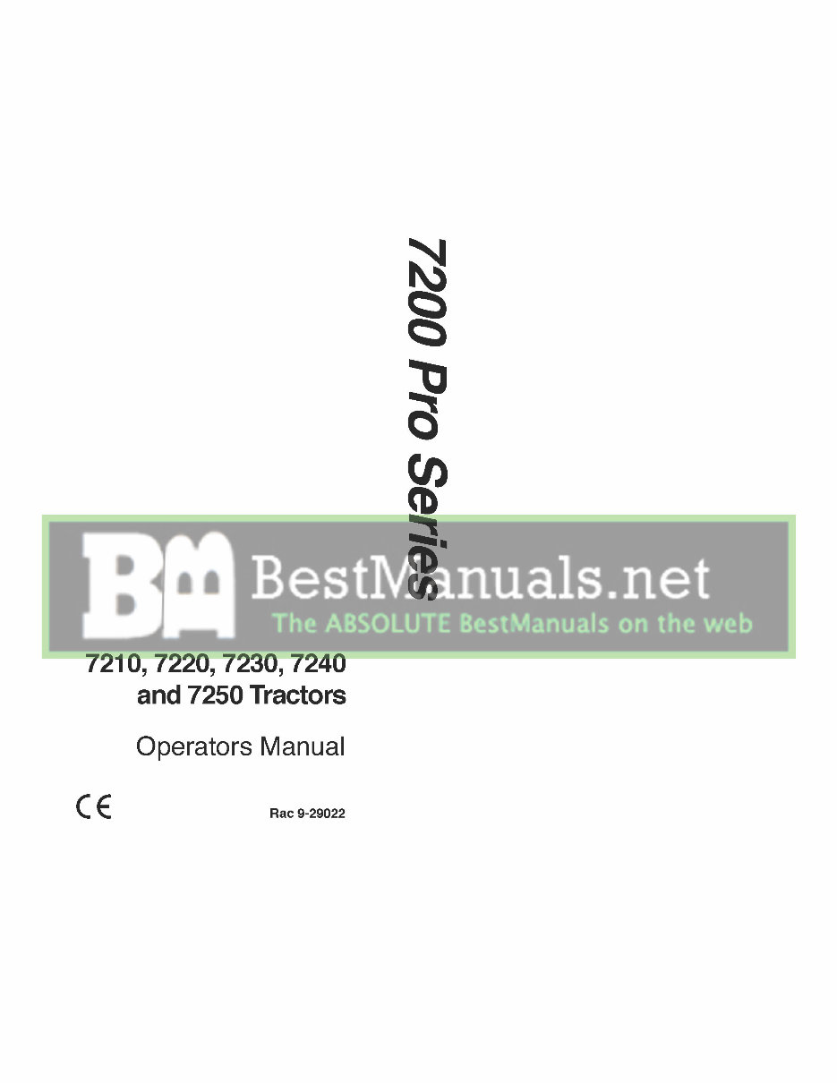 Case IH 7210, 7220, 7230, 7240, 7250 Tractors Operators Manual preview img 1