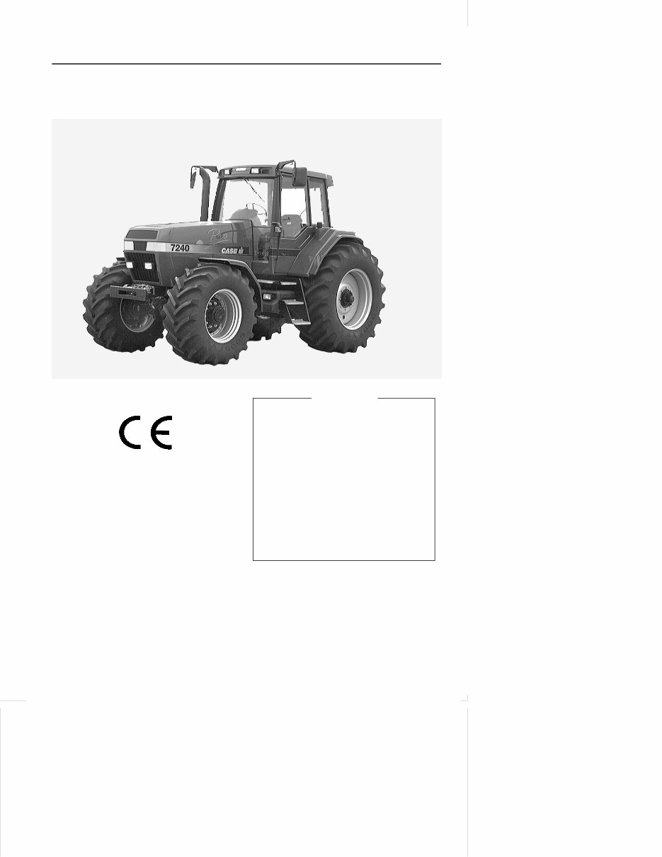 Case IH 7210, 7220, 7230, 7240, 7250 Tractors Operators Manual preview img 8