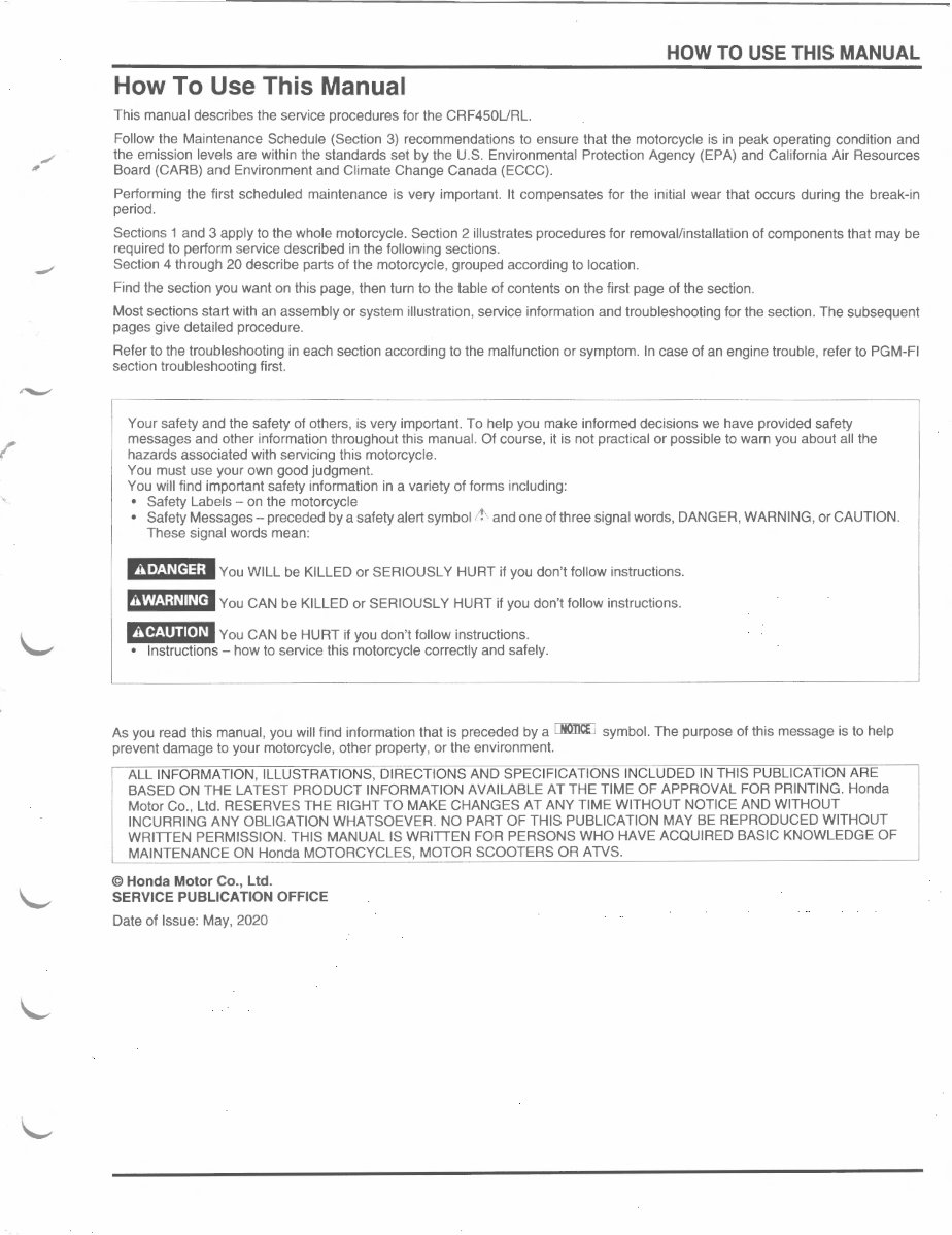 2019-2022 Honda CRF450L Service & Repair Manual preview img 4