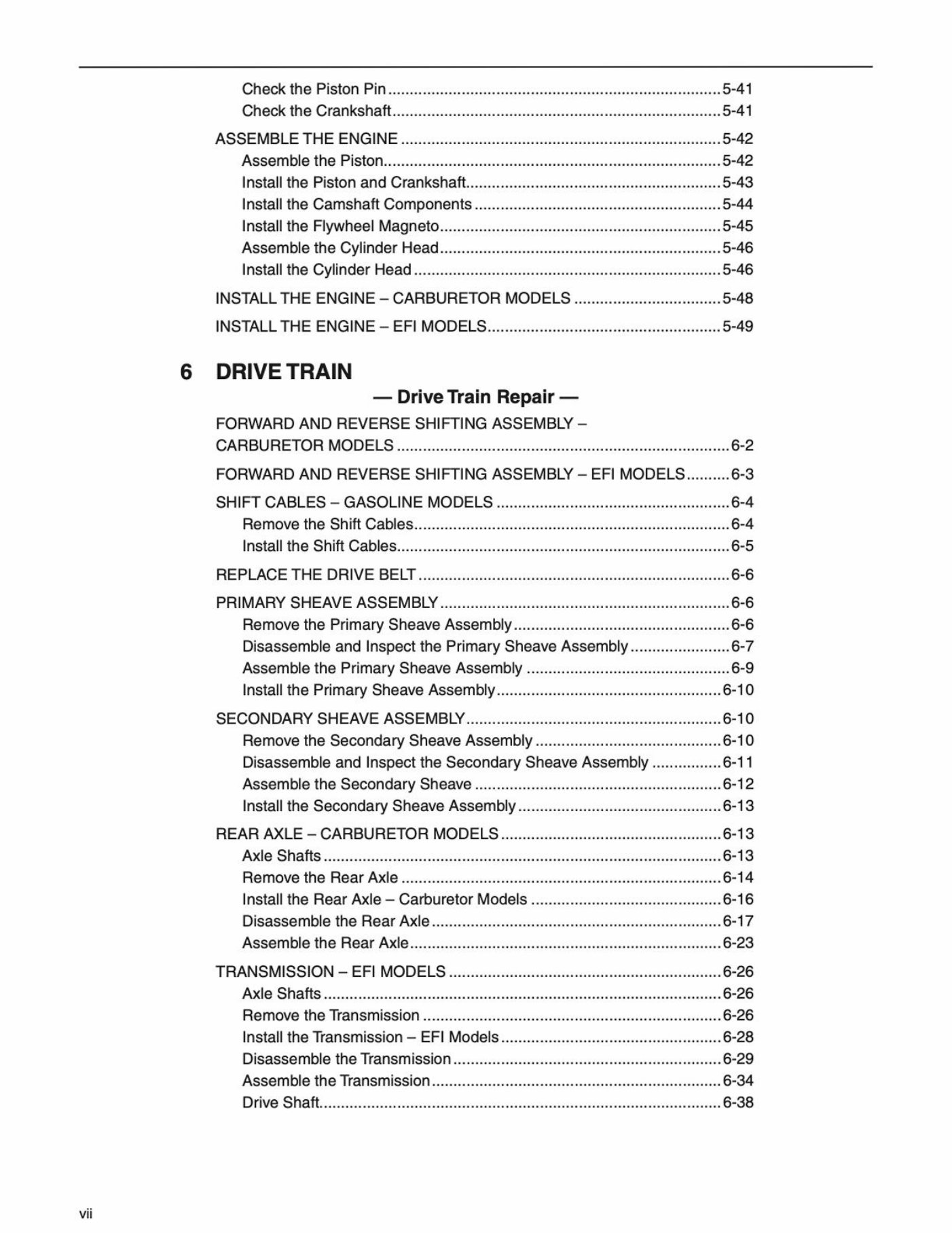 2019 Yamaha DRIVE2 PTV (QUIETECH EFI) Service & Repair Manual preview img 10