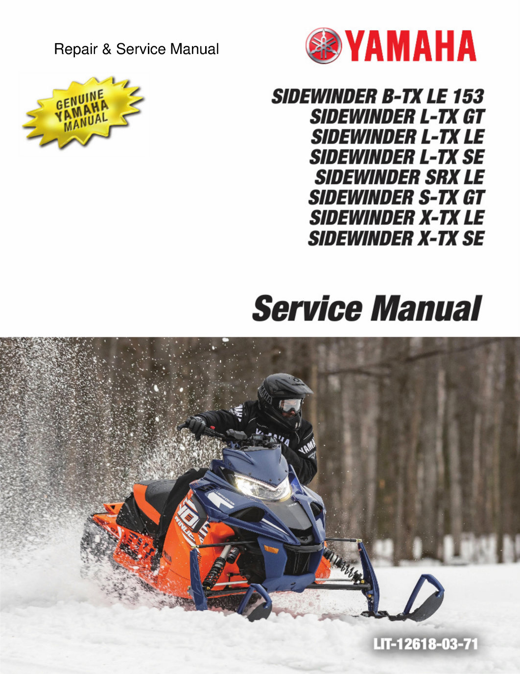 2021 Yamaha SIDEWINDER L-TX GT Service & Repair Manual preview img 1