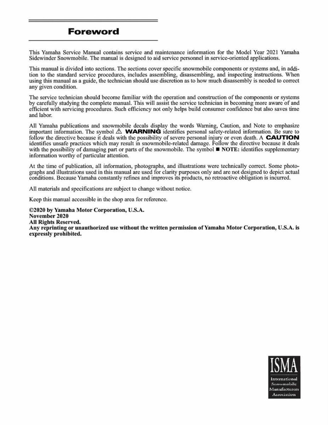 2021 Yamaha SIDEWINDER L-TX GT Service & Repair Manual preview img 3
