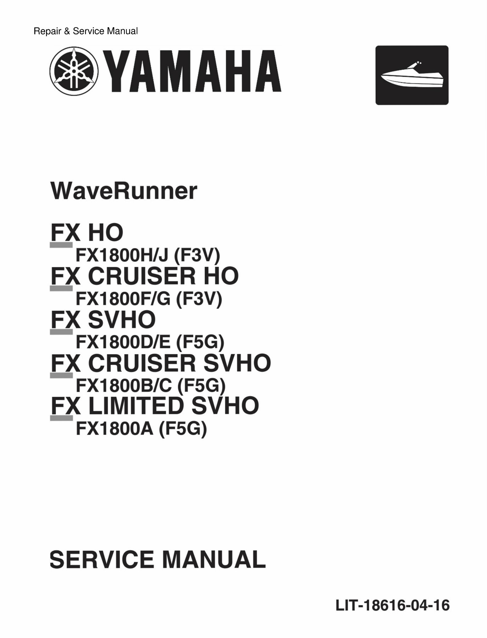2023 Yamaha FX Cruiser SVHO w/ audio Service & Repair Manual preview img 1