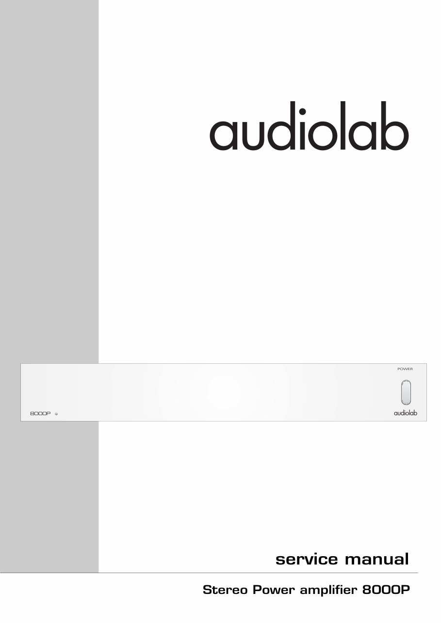 Audiolab 8000AV Original Service Manual in preview img 1