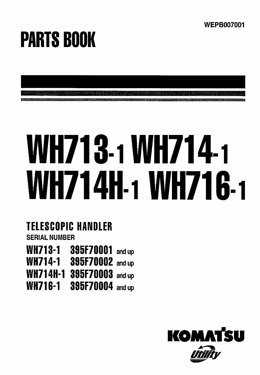 Komatsu WH713-1, WH714-1, WH714H-1, WH716-1 Parts Book preview img 2